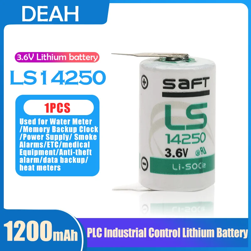 1 шт./лот новый оригинальный SAFT LS 14250 LS14250 3 6 V 1/2 AA 1/2AA Первичная батарея ПЛК литиевая