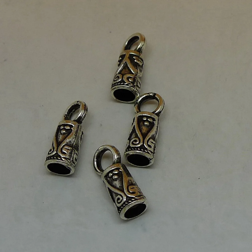 

Jewelry Findings Components Leather Rope Buckle Tassel Hat Tassel End Caps 15x6mm 30pcs