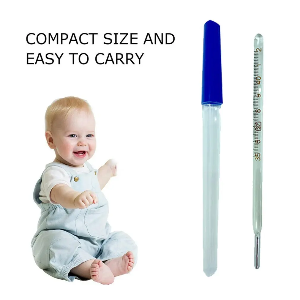 

Precise Mercury Glass Thermometer Clinical Temperature Household Health Monitors Health Care Thermometers