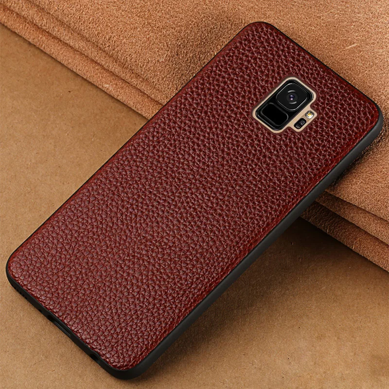 Чехол для телефона чехол s samsung Galaxy S6 S7 S8 S9 S10 плюс Litchi текстура Note 8 9 A5 A7 A8 2018 J3 J5 J7 2017