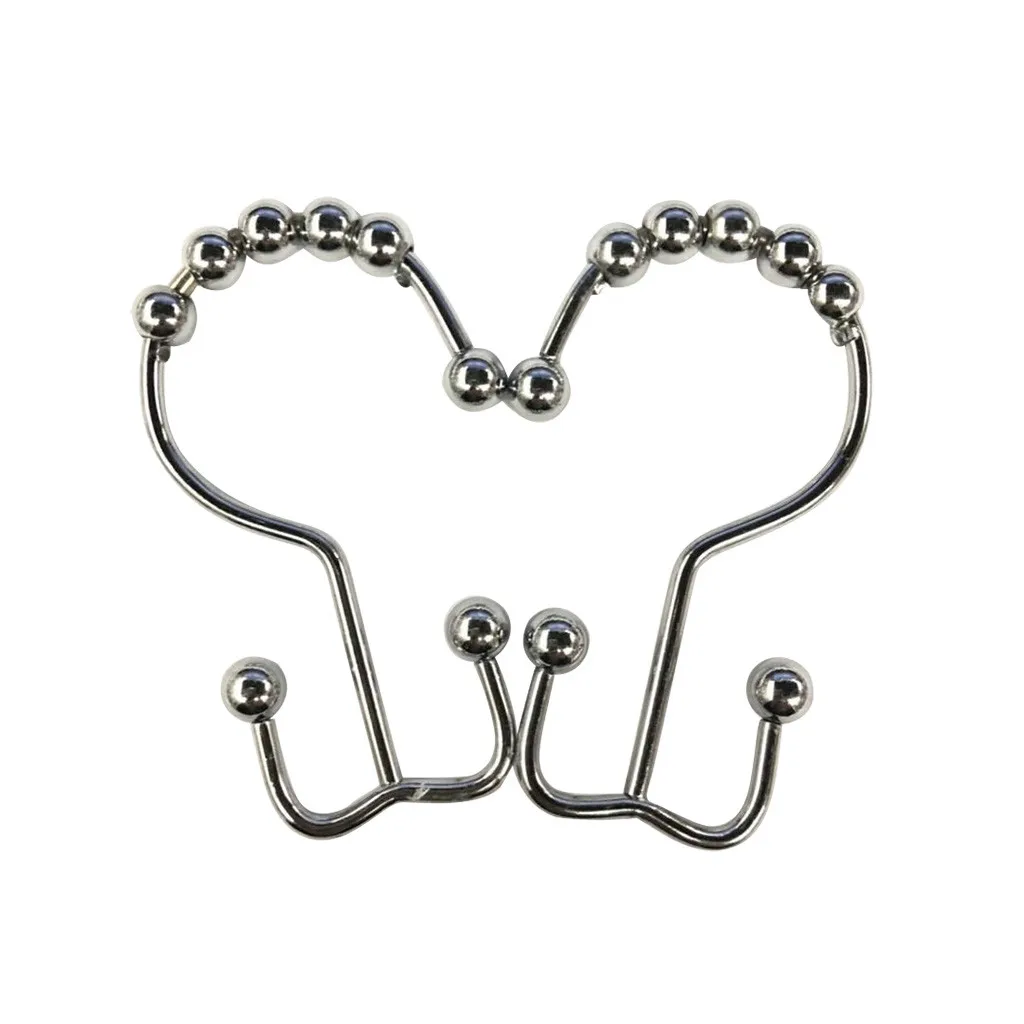 10 шт. крючки для ванной роллер ванны занавески душа s скользящие кольца