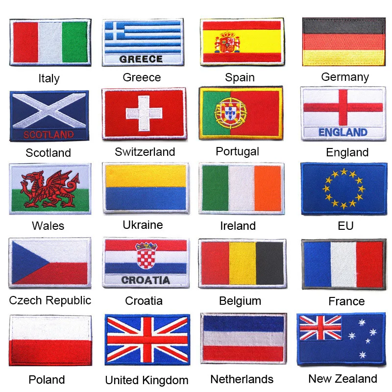 Fabric Country Flag Patches Military Russia Patch Japan Indian Ireland German Hook Israel For Backpack | Дом и сад