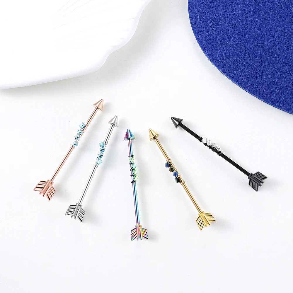 Нержавеющая сталь индивидуальный набор для пирсинга стрела Промышленная Штанга