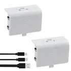 Аккумуляторы, 2шт., никель-металлогидридные, в комплекте зарядное устройство с кабелем USB, для беспроводных геймпадов Xbox One, Xbox One S, Xbox One X, Xbox One Elite