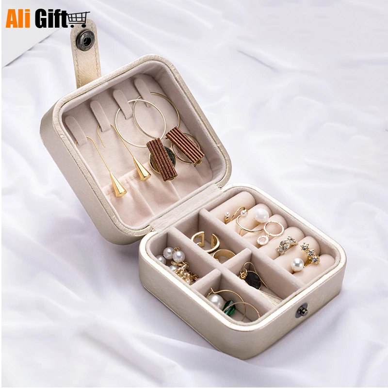 Простая черно-белая двухцветная шкатулка для украшений зернистость переноски