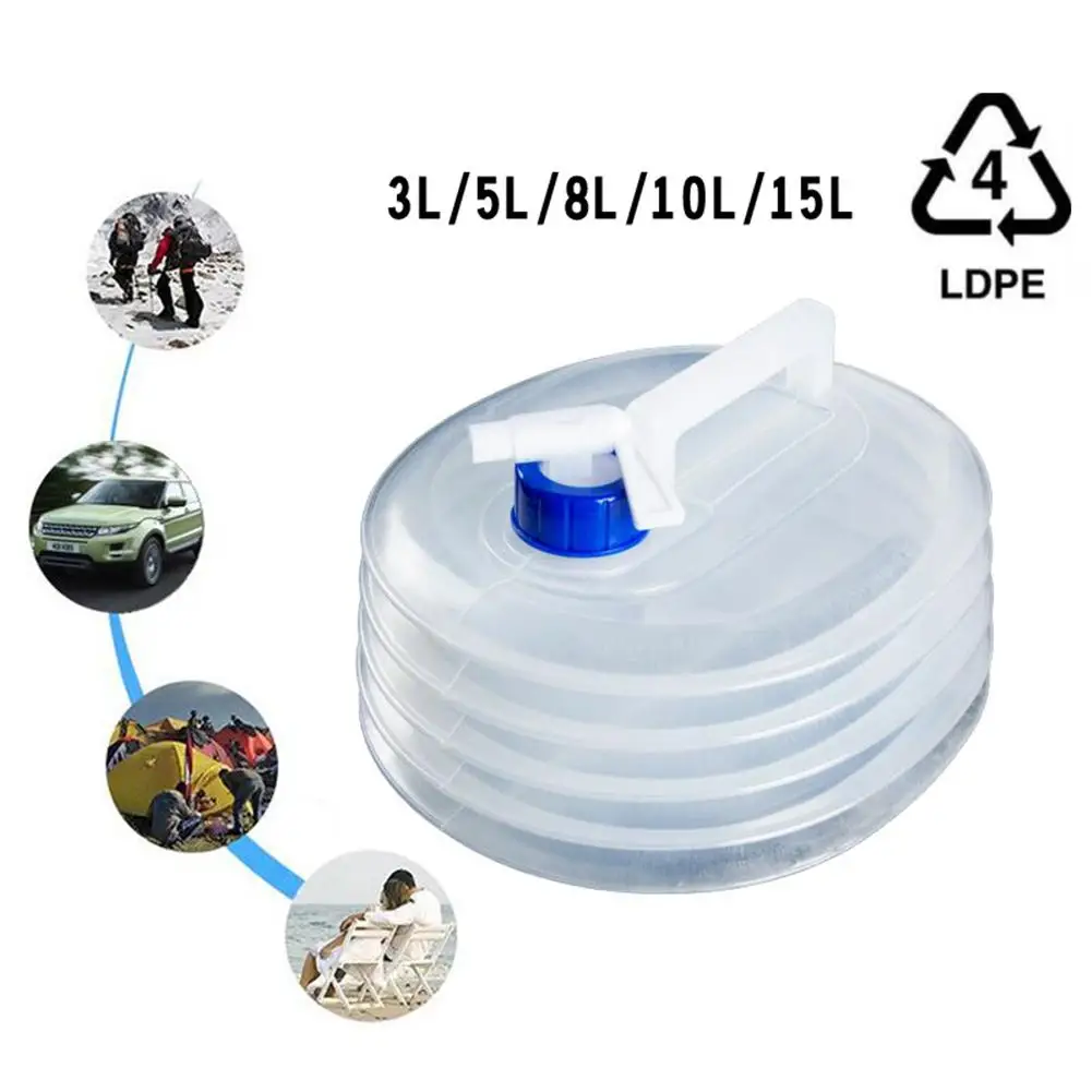 

3L Portable Collapsible Water Container Storage Carrier Emergency Bag Jug PE Water Bucket for Outdoor Mountaineering Camping
