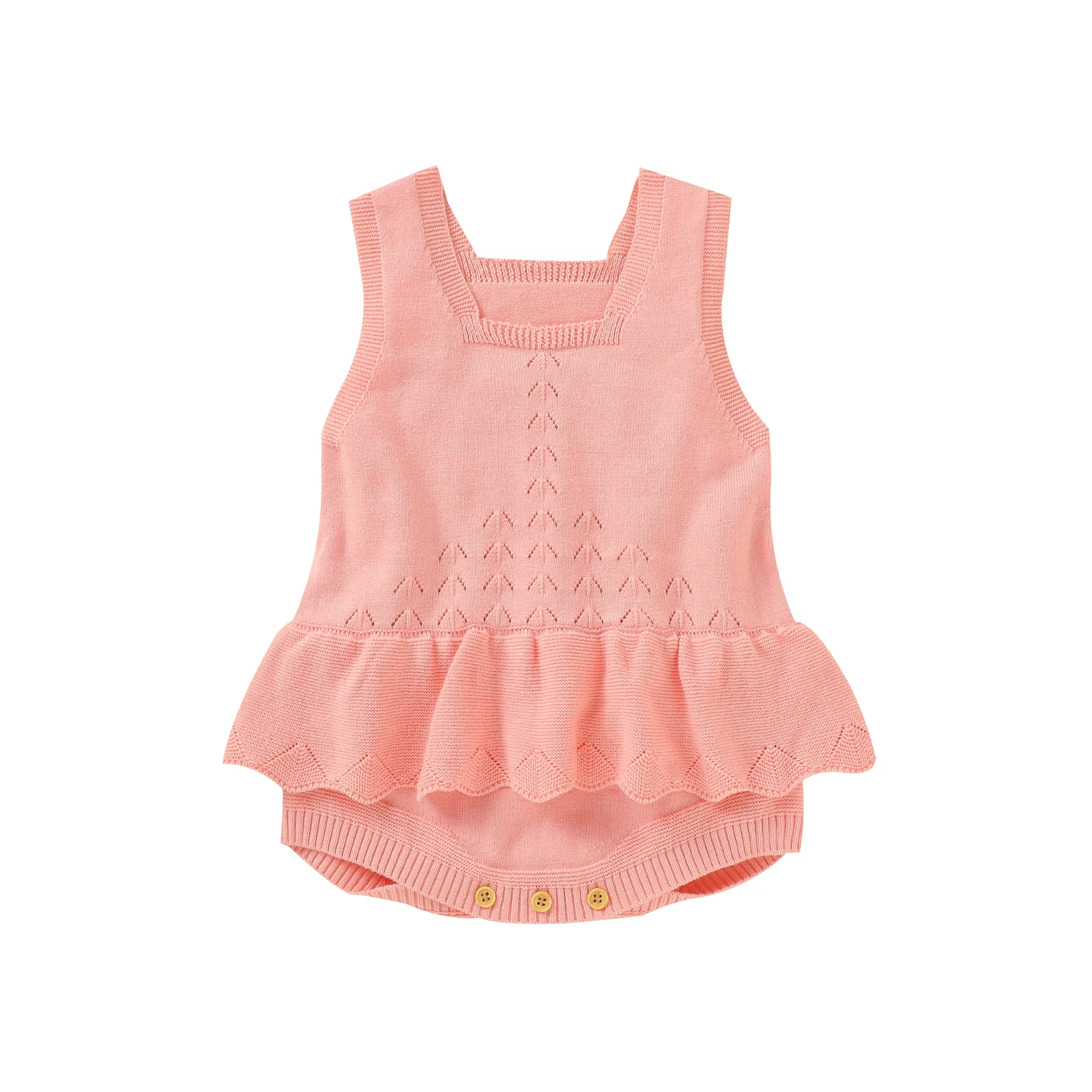 

Baby Bodysuits Clothes Casual Solid Color Newborn Infant Girl Sleeveless Jumpsuit Coveralls One Pieces Toddler Kids Knitwear Top