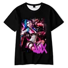 Футболка Arcane Jinx коллекция 2021 года, футболка для ТВ-сериала LOL Game с круглым вырезом для мужчин и женщин, многоцветная Футболка с коротким рукавом в стиле Харадзюку, уличная одежда, модная одежда
