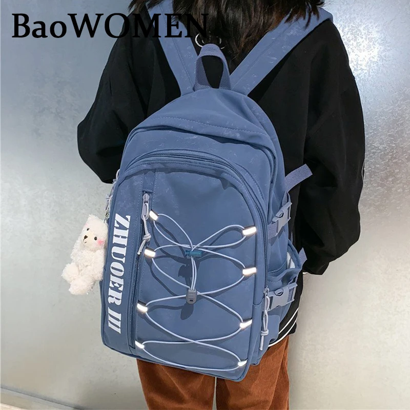 BaoWomen школьный рюкзак для девочек с буквенным принтом водонепроницаемый