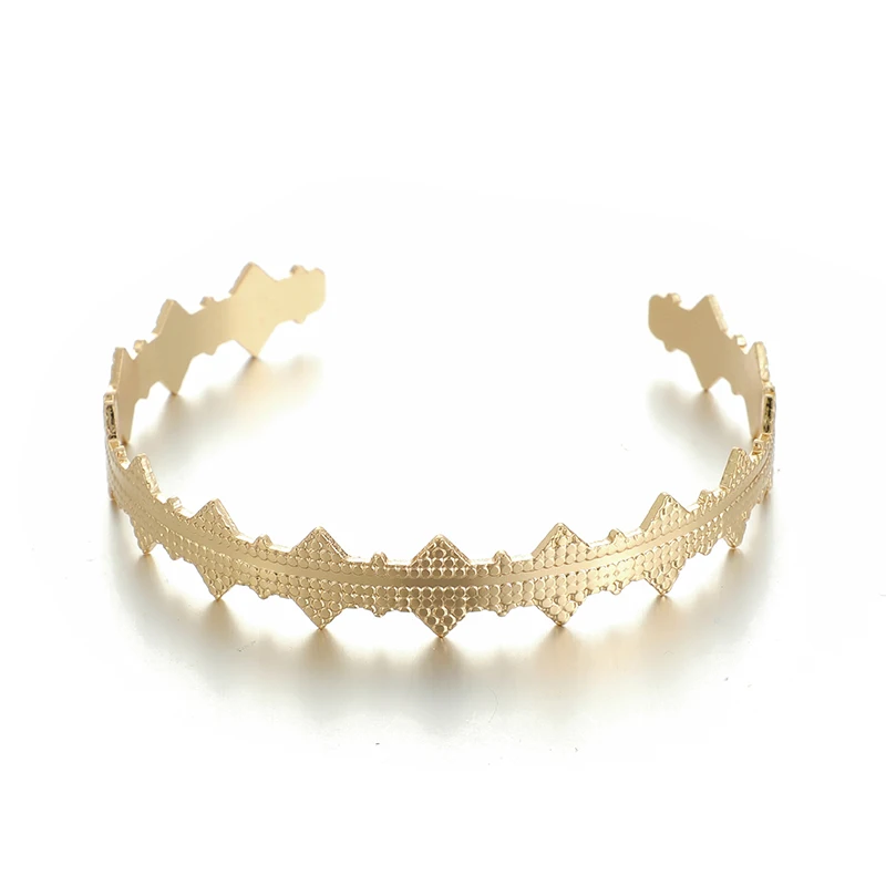 Tocona 7pcs/sets Clear Water Drop Crystal Stone Ladies Bracelets Gold Chain Cuff Bangle for Women Jewelry Wholesale 9168