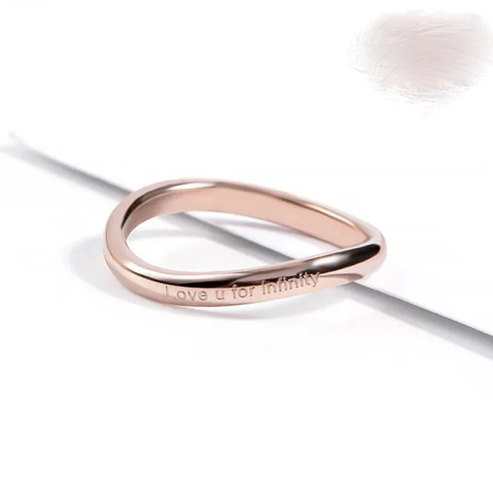 For Women Simple Titanium Steel Ring Rose Gold Color High Quatity Rings Jewelry | Украшения и аксессуары