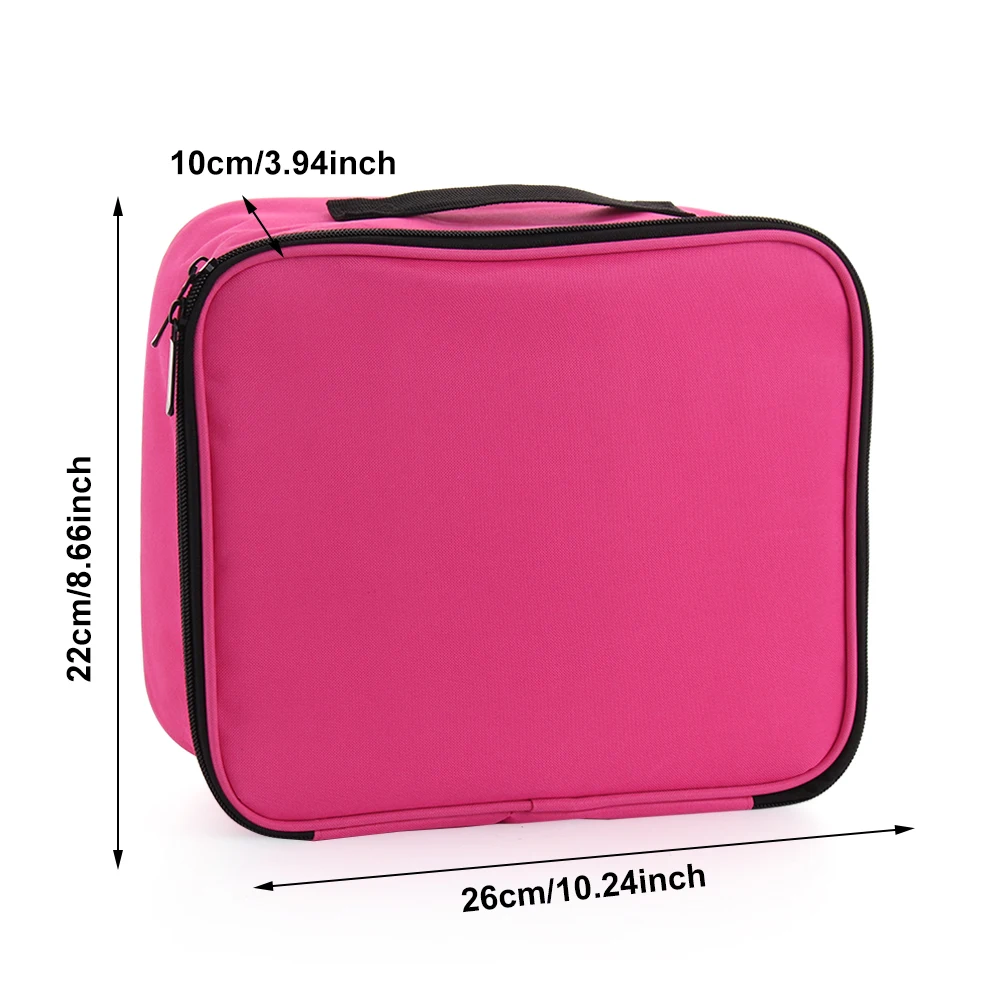 

Women Large Capacity Makeup Bag Net Pocket Style Cosmetic Case Storage Handle Travel Organizer Bags Artist Kit