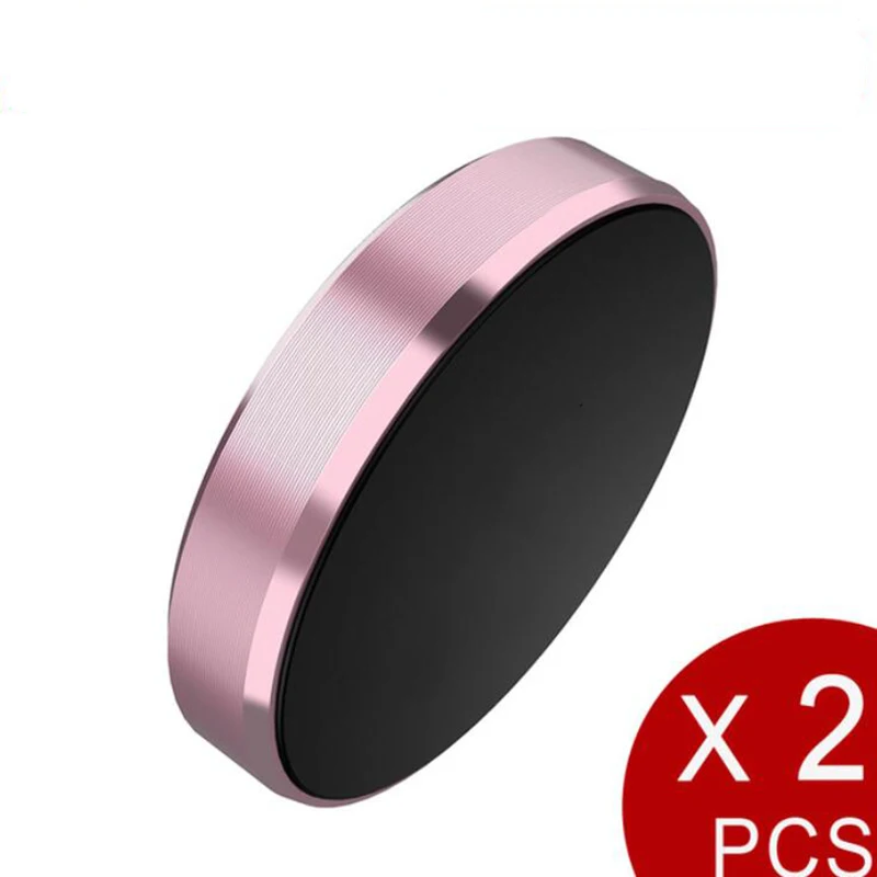 Rose gold 2PCS Магнитный держатель мобильного телефона приборной панели автомобиля мобильный кронштейн крепление сотового телефона держатель Универсальный Магнит стены стикеры для iPhone - Цвет: Rose gold 2PCS