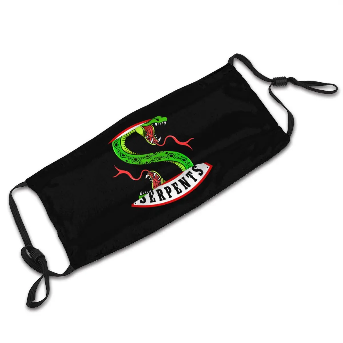 

Serpent Riverdale Mouth Face Mask South Side Serpents Facial Mask for Adult with 2 Filters Fashion Funny Mask