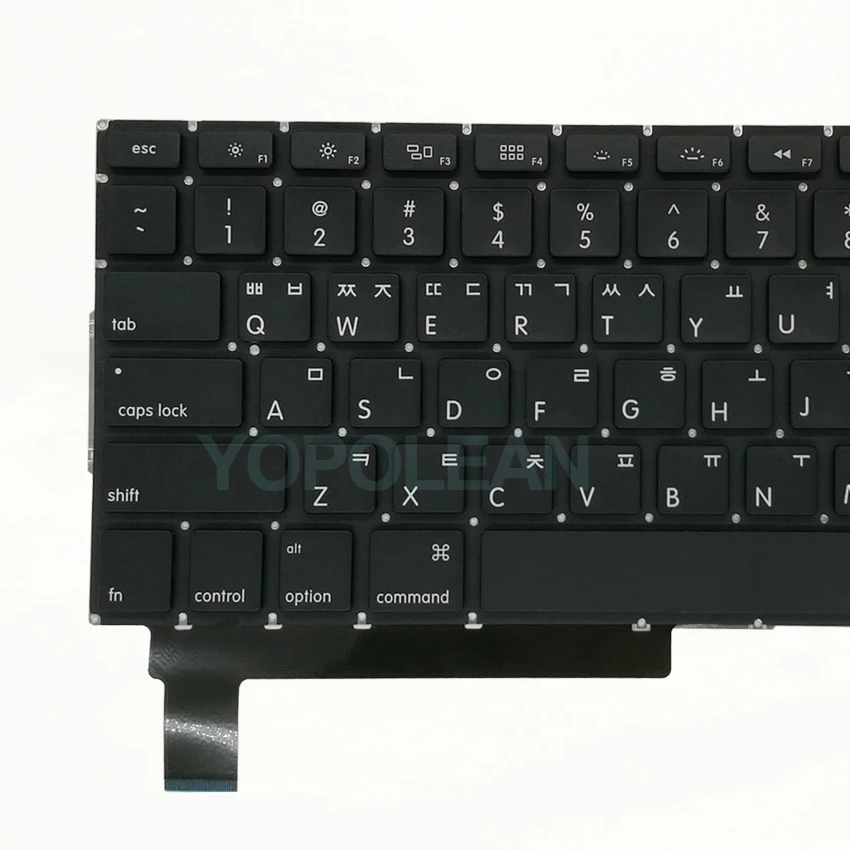 Новая Корейская клавиатура + Подсветка для Macbook Pro 15 дюймов A1286 2009 2010 2011 2012 года 3