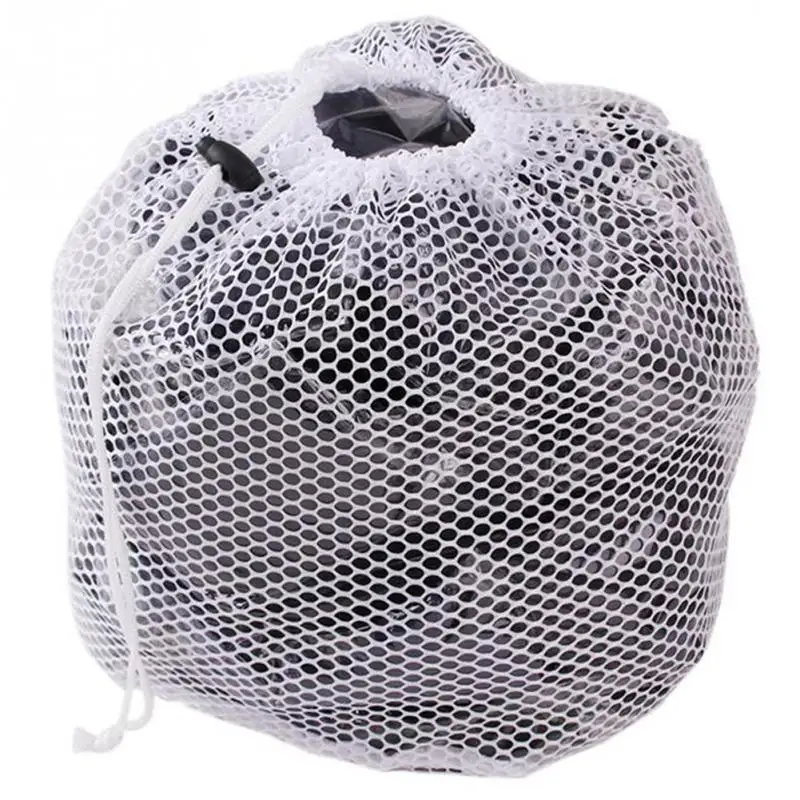Laundry Mesh Bags Drawstring Net Laundry Saver Mesh Washing Pouch Strong Washing Machine Thicken Net Bag Laundry Bra Aid Pack maikoudai women mesh cosmetic toilet pouch bags travel laundry washing storeage makeup cases