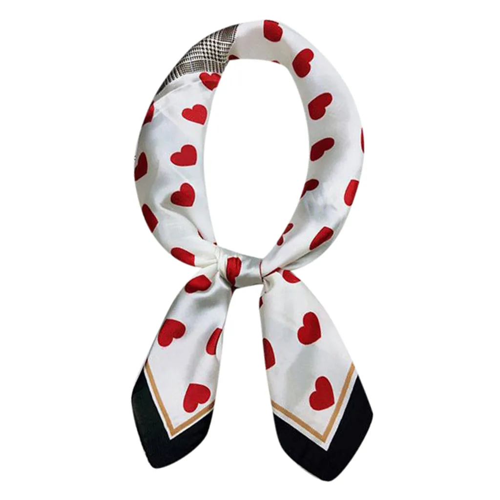 scarf 2020 Newly arrived Women's Satin Silk Feels Formal Square Neck Scarf Hair Wrapped Handle Bag Ribbons fashion headscarf #O4 |