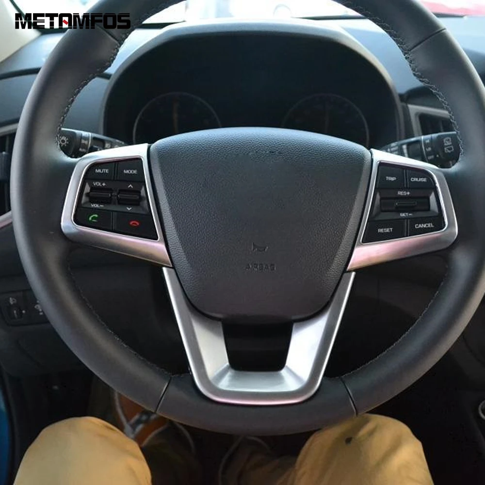 Матовая накладка на руль для Hyundai Cantus Creta ix25 2014 2017 2018 2019|Лепнина интерьера| |