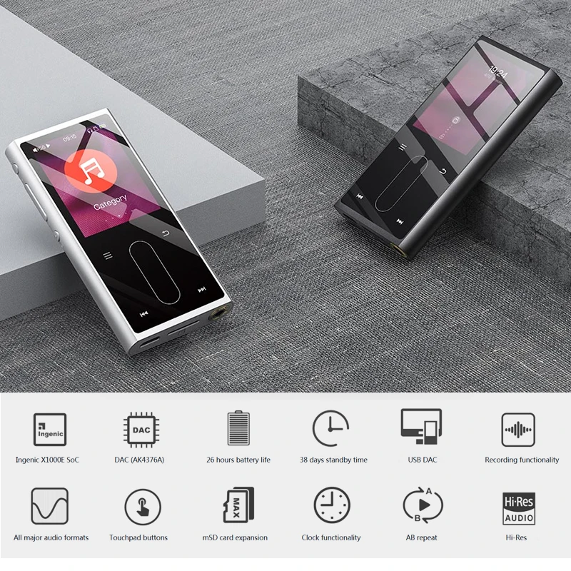 Музыкальный плеер FiiO M3K Mini Hi-Fi портативный аудио с поддержкой MP3 Hi-Res звук без