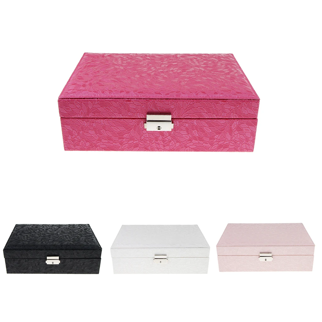 Мини-зеркальный двухслойный шкатулка для драгоценностей с сердцем из