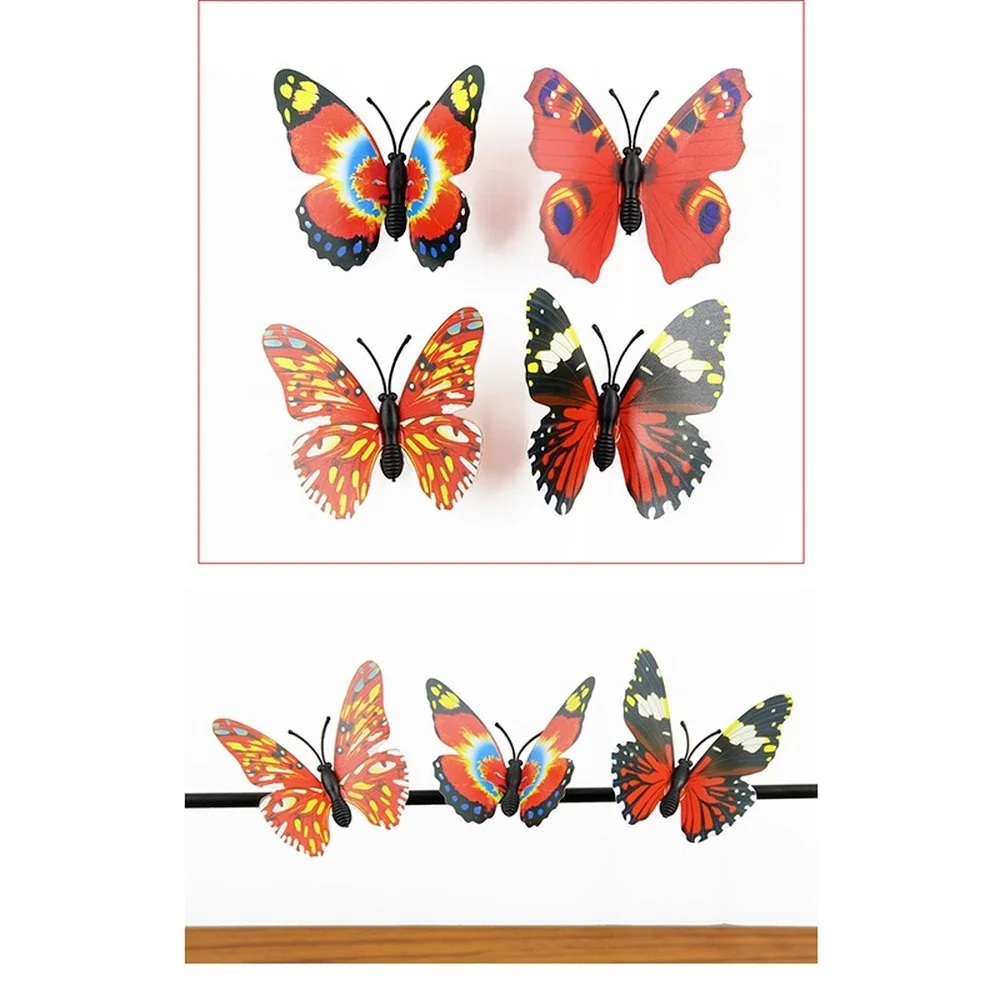 20 шт./лот имитация бабочки 7 см ПВХ украшение для дома наклейки на стену наклейка