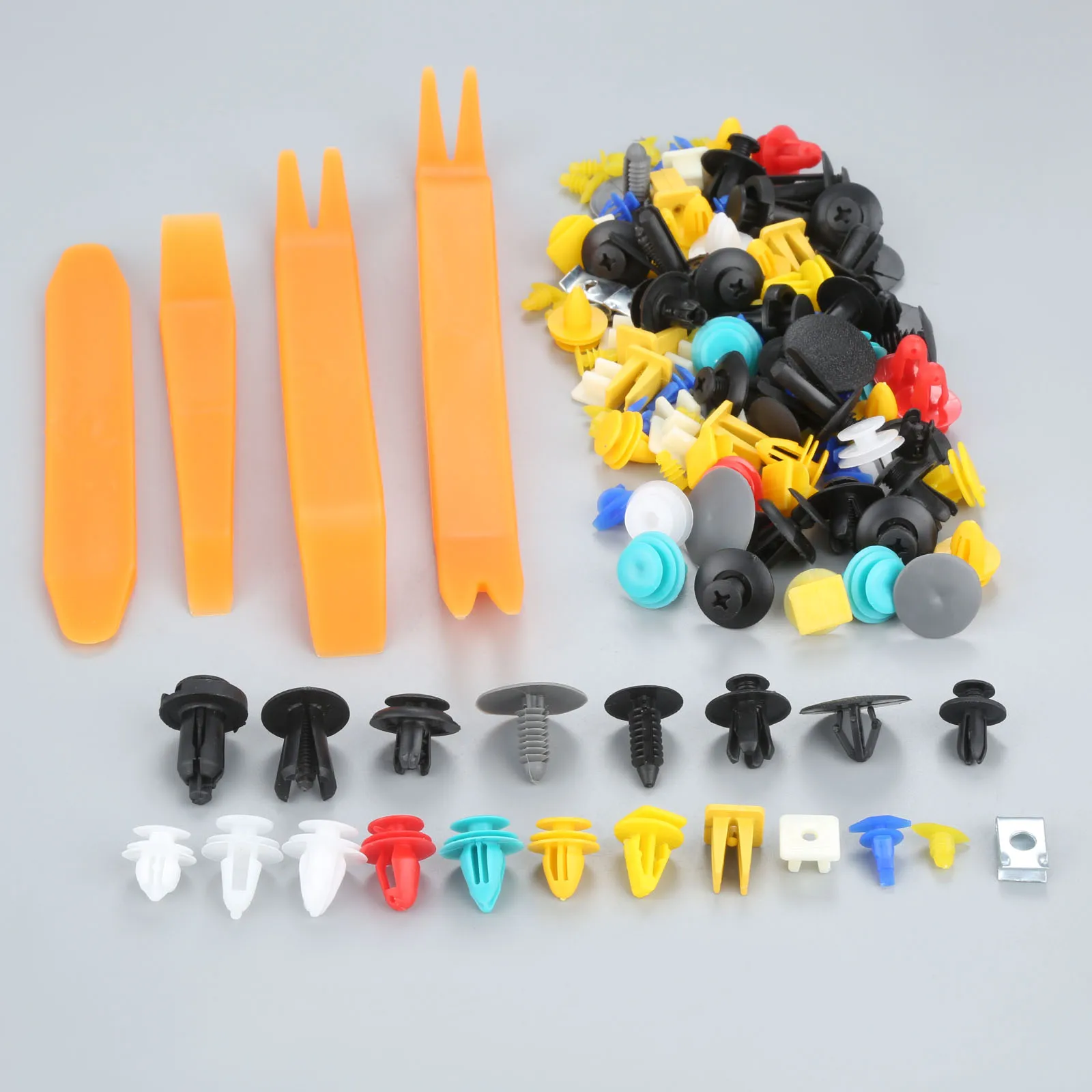 200 шт. 20 видов универсальные фиксаторы для дверных бамперов и панелей | Автомобили