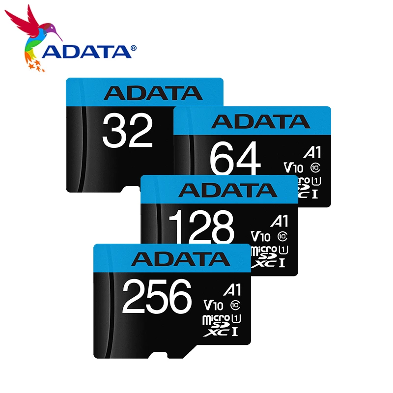 

Original ADATA Micro SD Card 256GB 128GB 64GB 32GB 16GB High Speed A1 V10 UHS-I Memory Card TF Card Flash Card With Adapter