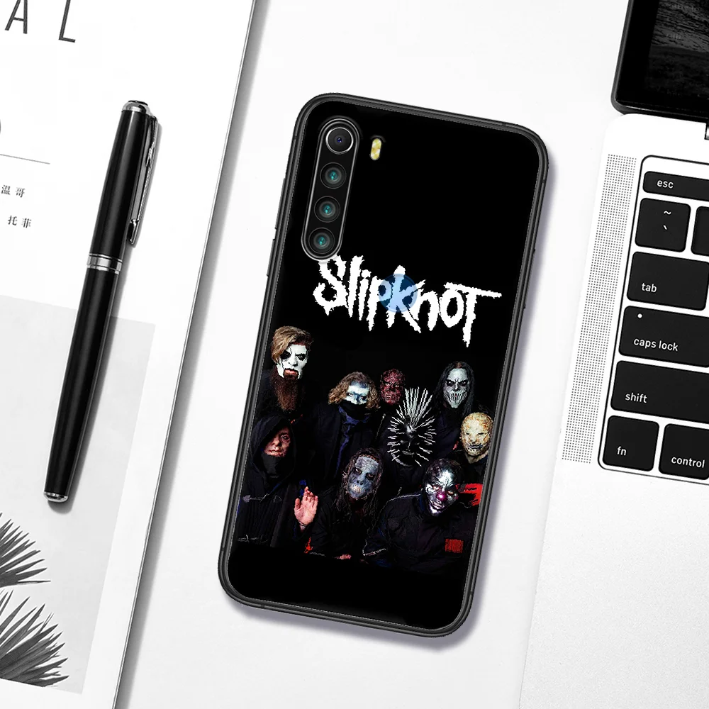 

Slipknotes Band Phone Case Cover Hull For XIAOMI Redmi 8 9 9C Note 6 7 8 9 9S K20 K30 K40 Pro Plus black Back Soft Hoesjes
