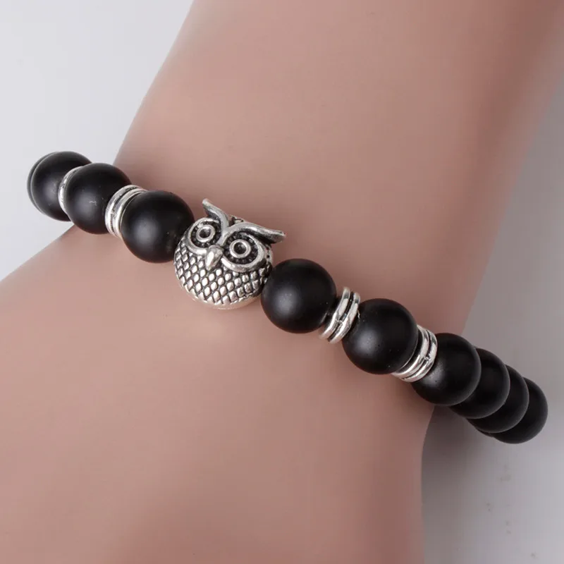 Натуральный белый камень Howlite золотой серебряный браслет Будды для мужчин и