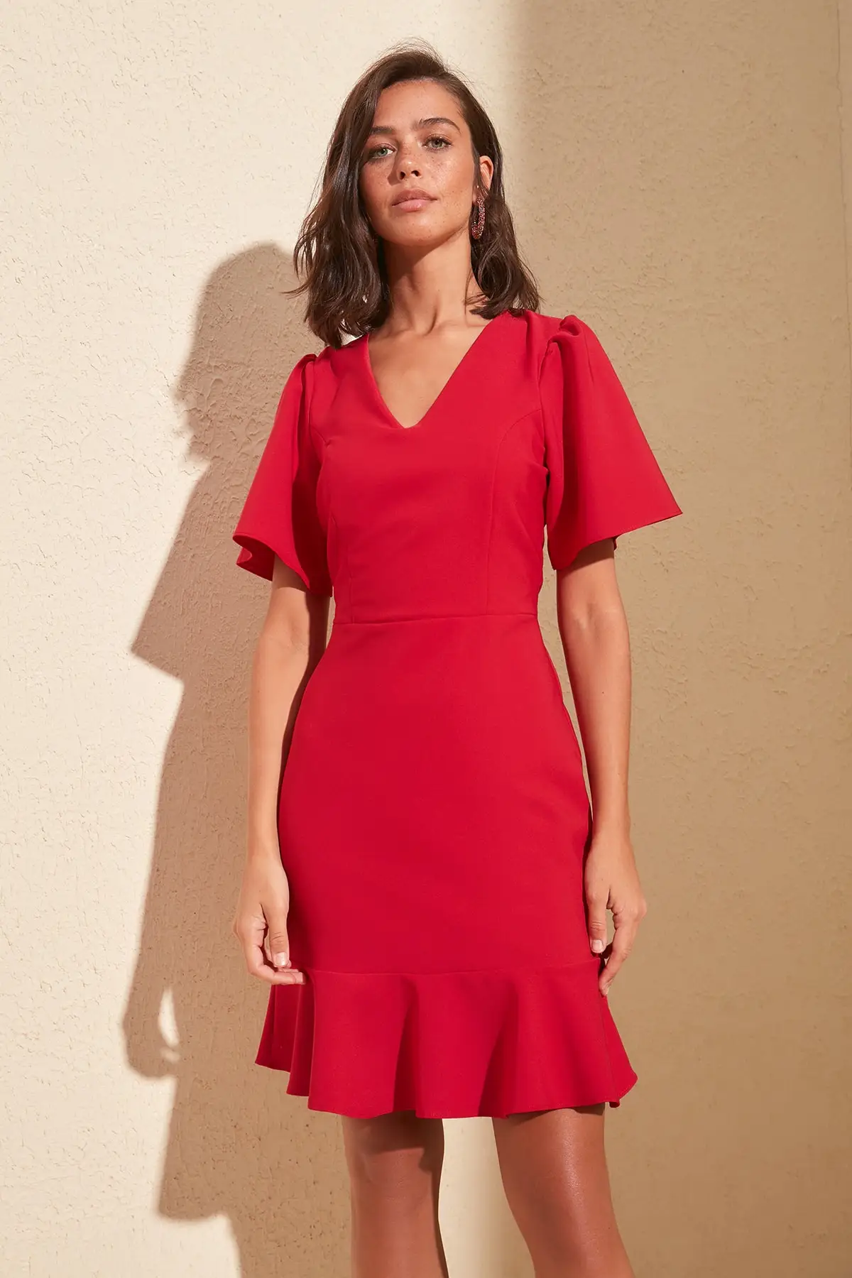 Платье с оборкой TWOSS20EL1748|Женские платья| |