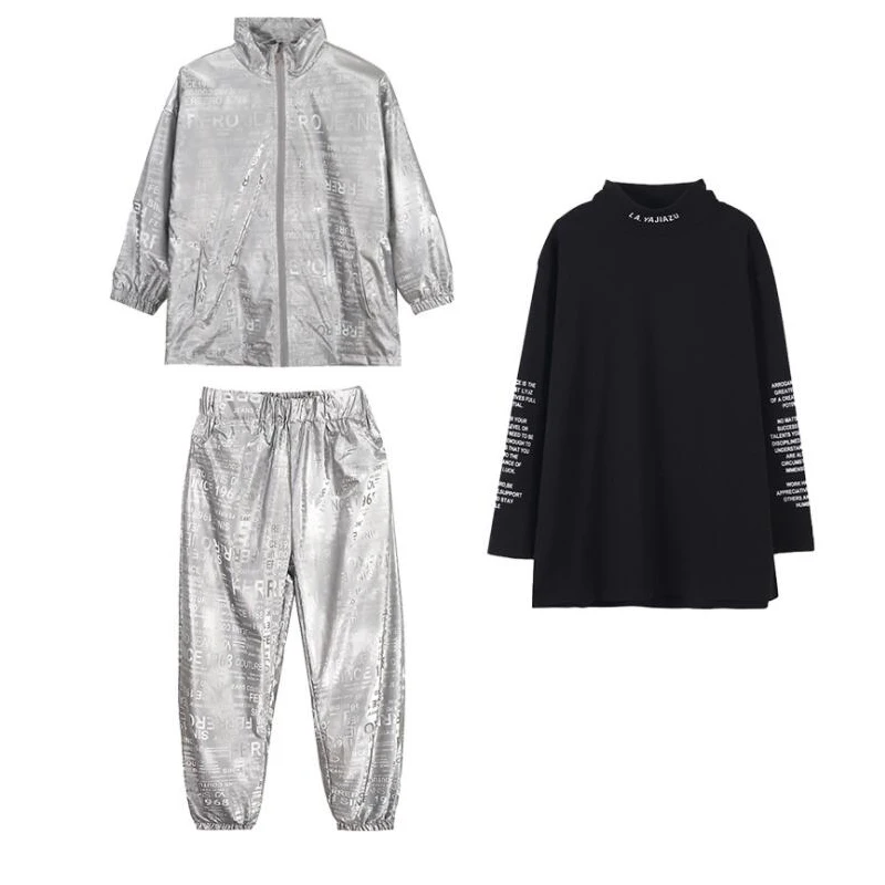 Детская одежда для карнавала в стиле хип-хоп яркая куртка из искусственной кожи