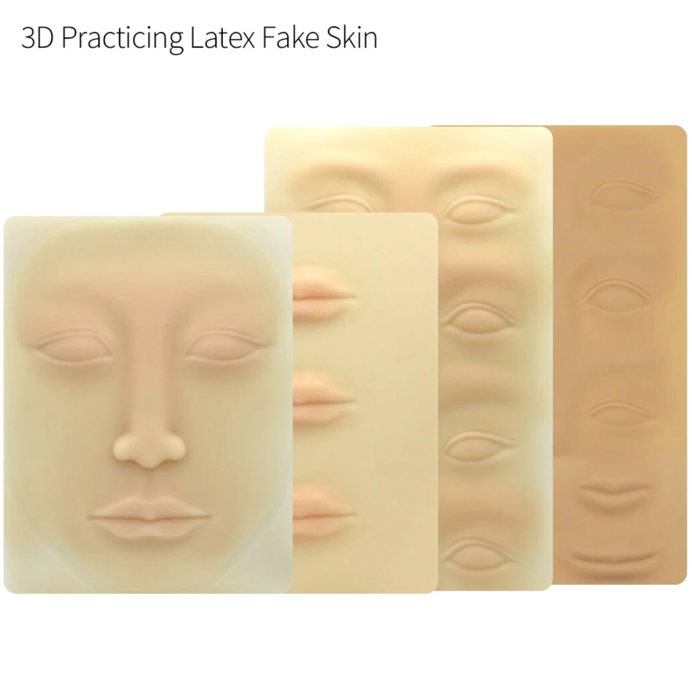 Практикующие латекс 3D практика кожи уход за кожей лица губ брови аксессуары для