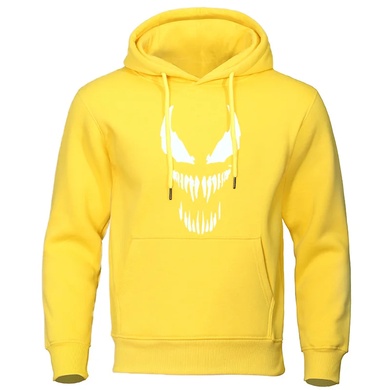 Venom, Мужская толстовка,, Осенние хлопковые пуловеры, крутые, с принтом комиксов, Мужская одежда, аниме, высокое качество, Брендовые мужские толстовки, свитшоты - Цвет: yellow 5
