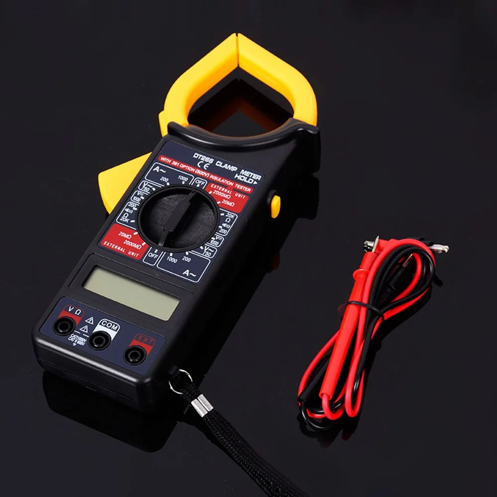 

DT266 LCD Digital Clamp Multimeter AC/DC Multimeter Tester 500V Insulation Voltmeter Resistance Current Clamp Voltage Indicator