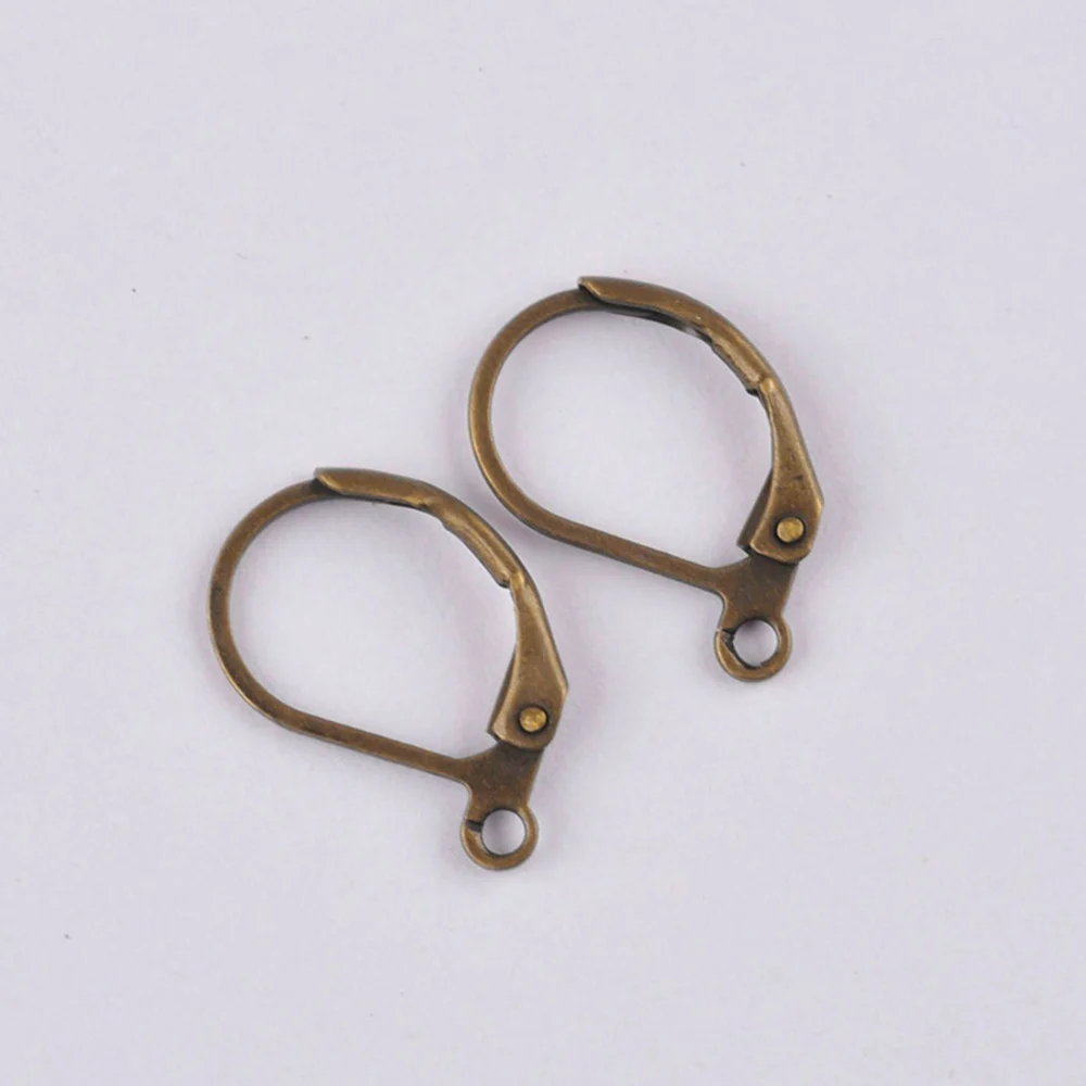 1000pcs Antique Bronze French Earring Hooks Wire Settings Base Hoops Earrings Accessories For Jewelry Making