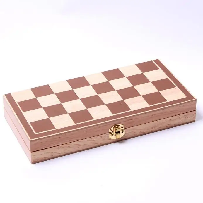 

Wooden chess 30*30 folding puzzle tabletop parent-child games children toys