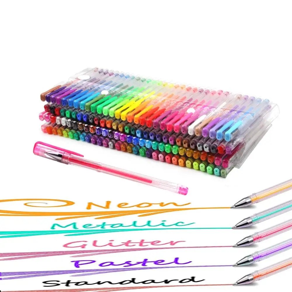 Набор для взрослых 24 120 цветов с Блестящими Металлическими неоновыми Пастельными
