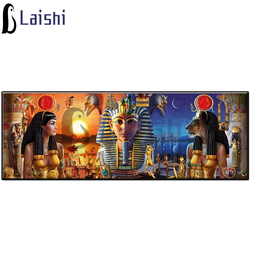 

3D picture of rhinestones mosaic Cleopatra and the Egyptian Pharaoh embroidery diamonds painting sale crystal beads home decor