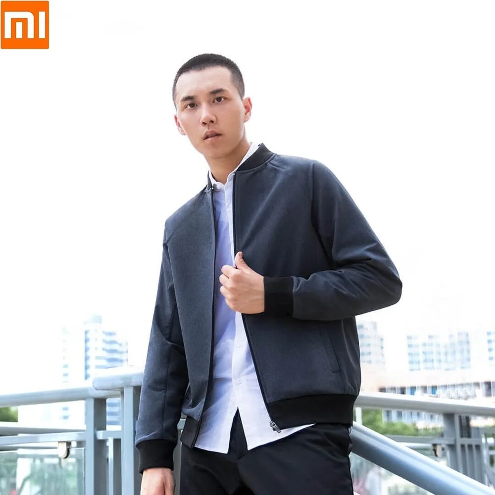 Xiaomi Youpin Мужская мода Бизнес Повседневная куртка Бейсбольный воротник досуг пальто сплошной цвет весна осень для мужчин