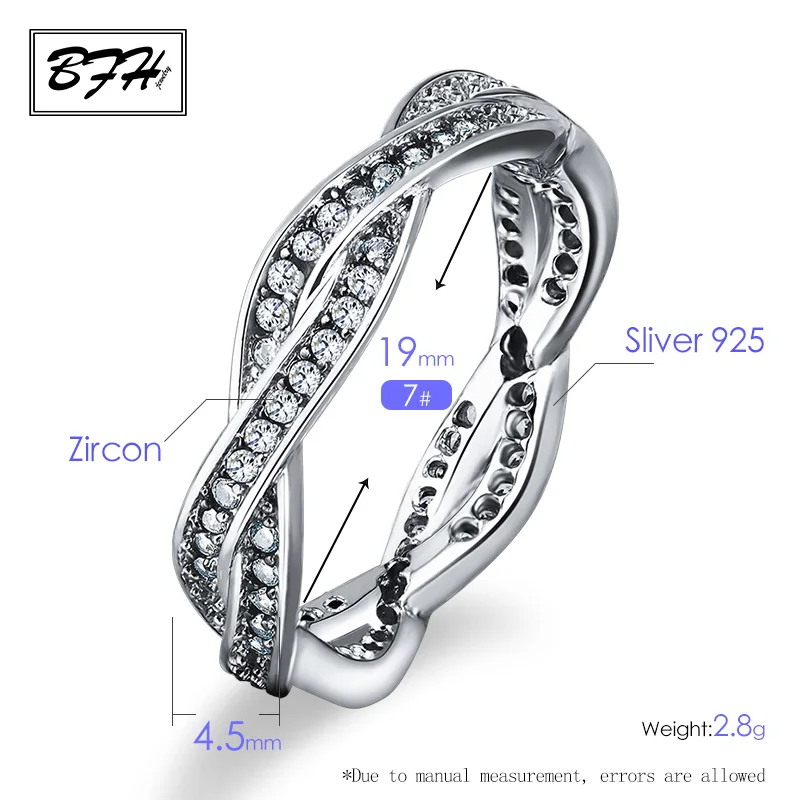 BFH новые модные женские элегантные обручальные кольца для женщин серебряный цвет