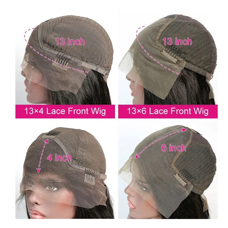 Парик из натуральных волнистых волос Liweike 13*4 13*6 бразильских Remy 150% 180% плотность