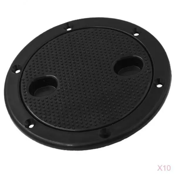 

10 Pieces Marine Boat RV Black 4inch Access Hatch Cover Twist Screw Out Deck Plate