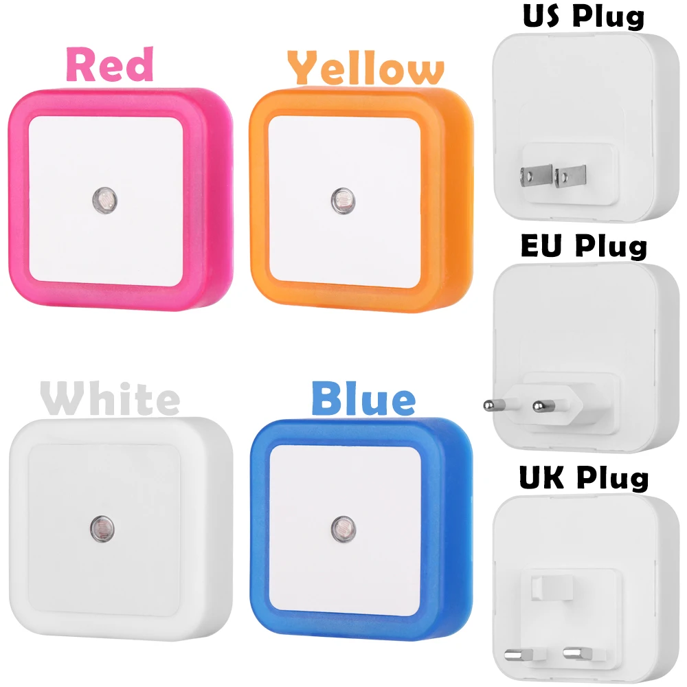 1 шт. 110 В 220 в светодиодный Ночной светильник вилка стандарта ЕС США