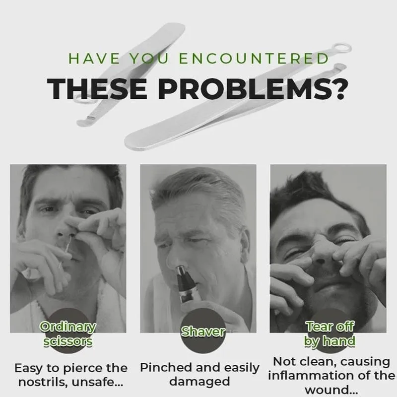 

Metal Nose Hair Trimming Tweezers Universal Nose and Ear Trimmer Tweezer Round Tip Eyebrow Steel Nose Hair Removal Trimming