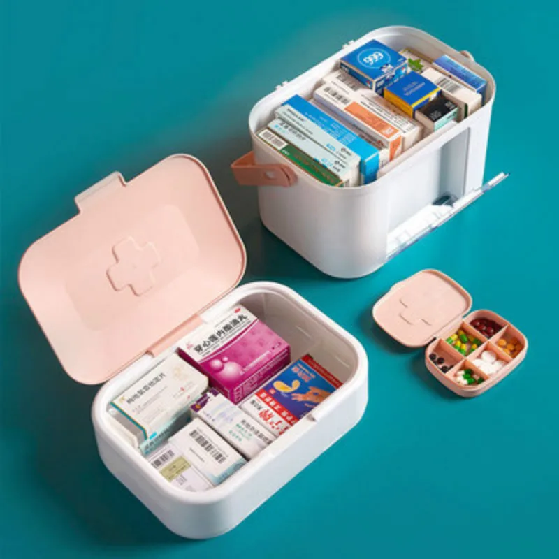 Аварийная Аптечка первой помощи медицинский ящик двойной Слои Портативный