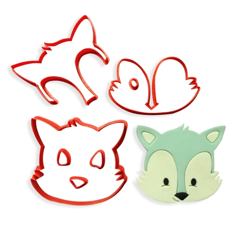 Печенье с изображением Милого Животного лисы для детского дня рождения