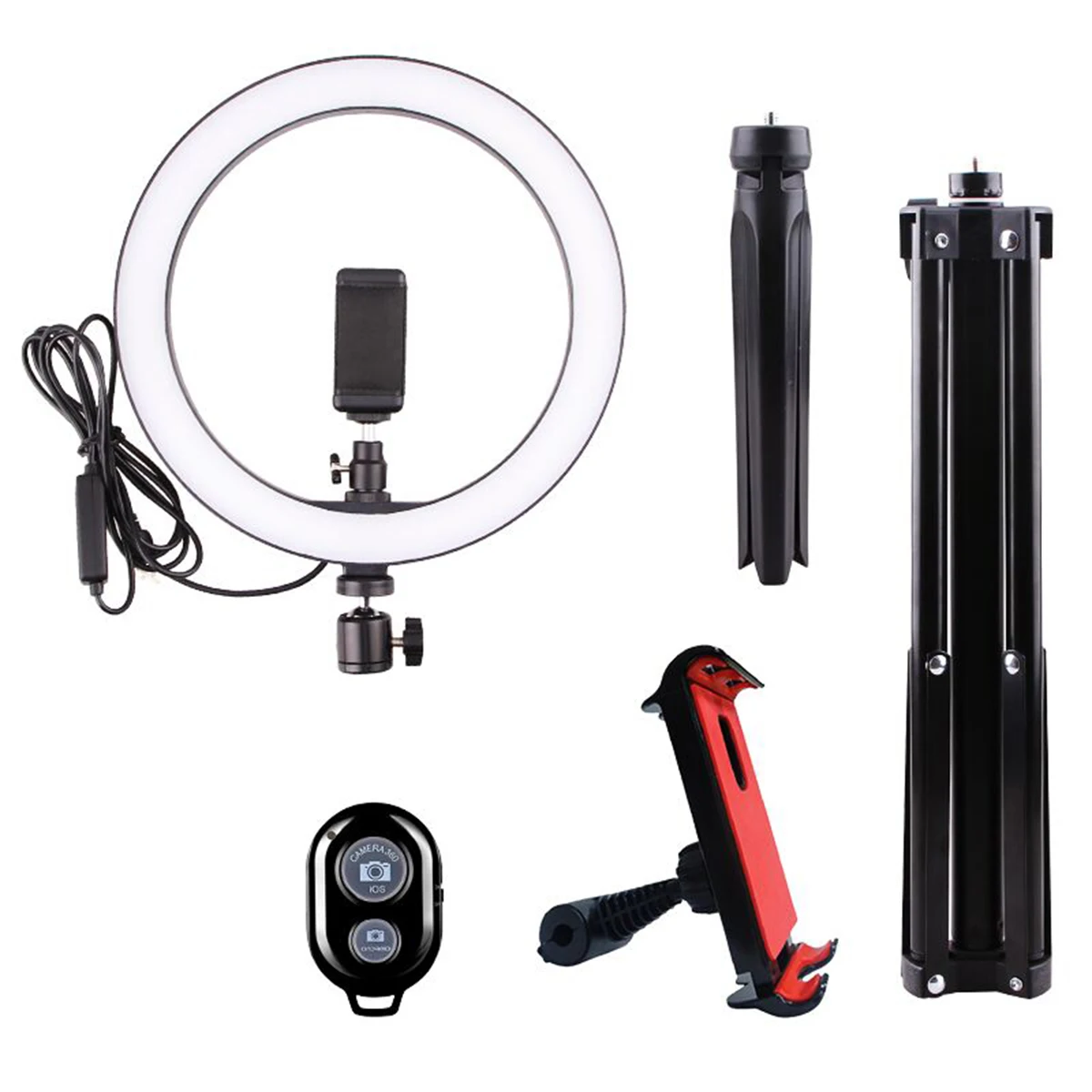 Многофункциональный светодиодный кольцевой светильник 10 дюймов регулируемый