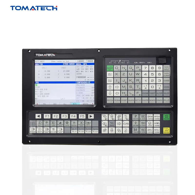 TOMATECH нового поколения 8 дюймов Дисплей PLC Функция 2 3 оси токарный станок с ЧПУ
