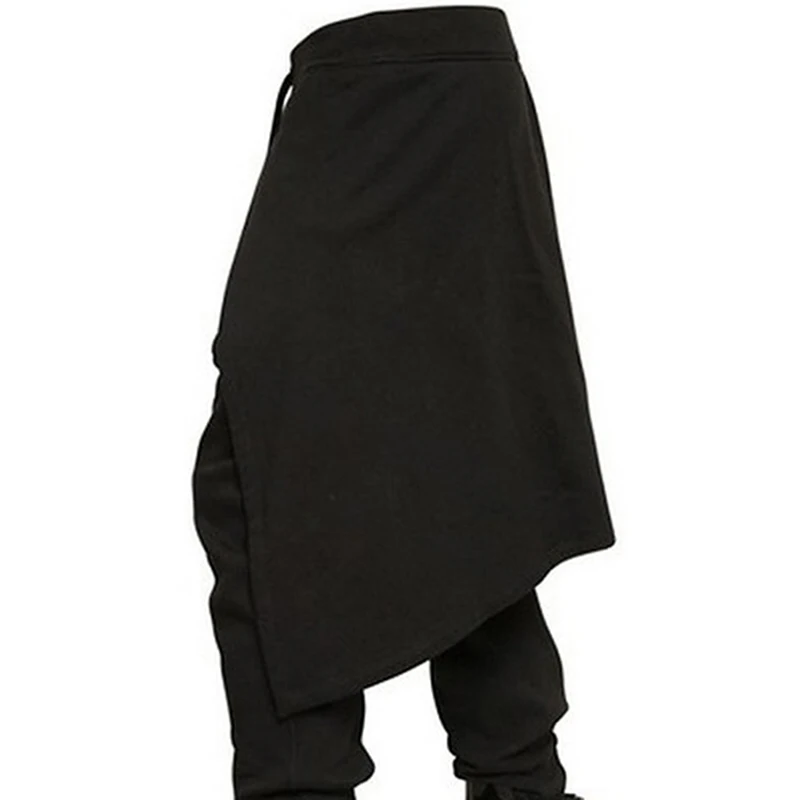 

2020 Fashion Street Multi-layer Lace Up Pants Men's New Long Casual Pants Personality Stitching Loose Sweatpants For Male
