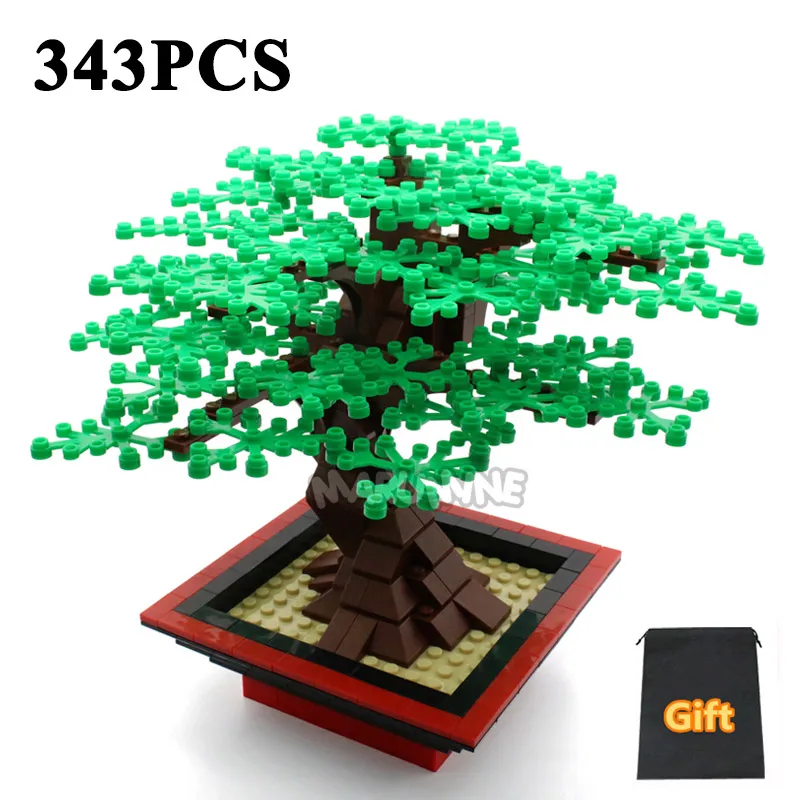 343PCS Tree Bricks MARUMINE Строительные кирпичи дерево игрушки 343 шт. аксессуары для растений Запчасти для травы строительные блоки MOC сцена модель детские развивающие игрушки - Цвет: 343PCS Tree Bricks
